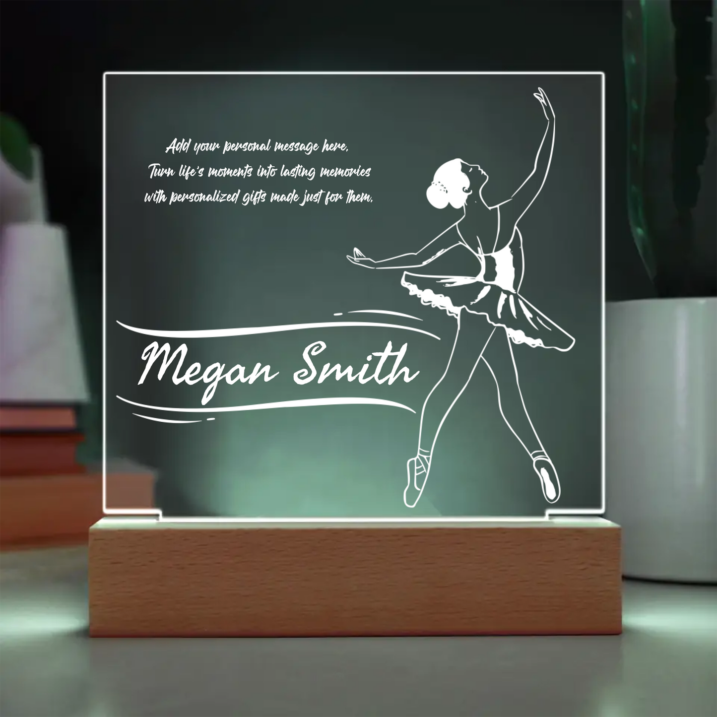 Ballerina Engraved Acrylic Plaque