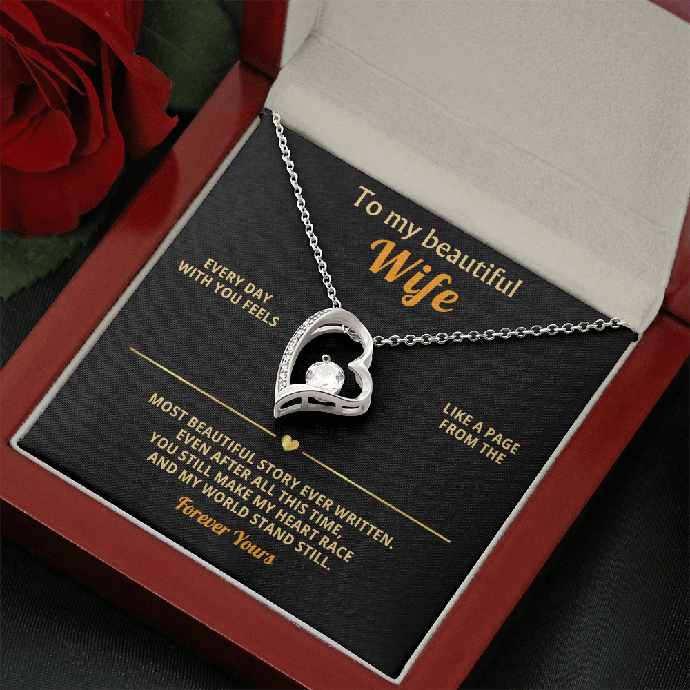 To My Wife Necklace Heartfelt Journey of Our Love Gift