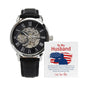 To My Husband Men's Openwork Watch