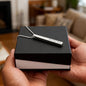 Vertical Bar Necklace Engraved 4 Sided