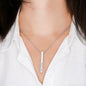 Vertical Bar Necklace Engraved 4 Sided