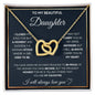 To my daughter proud of you - Interlocking Hearts Necklace