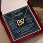 To my daughter proud of you - Interlocking Hearts Necklace