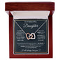 To my daughter proud of you - Interlocking Hearts Necklace