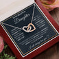 To my daughter proud of you - Interlocking Hearts Necklace