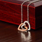 To my daughter proud of you - Interlocking Hearts Necklace