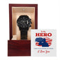 To My Hero Black Chronograph Watch