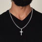 Resurrection cross necklace he is risen cross necklace
