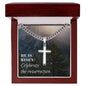 Resurrection cross necklace he is risen cross necklace