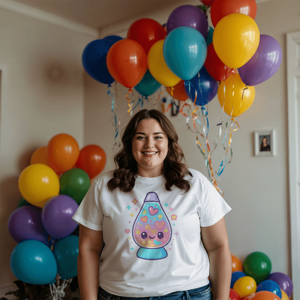 Kawaii Chibi Lava Lamp T-Shirt – Cute Pastel Buddy
