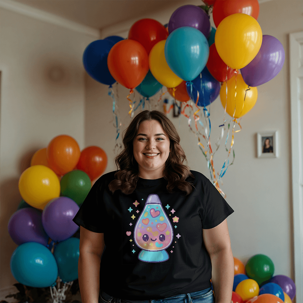 Kawaii Chibi Lava Lamp T-Shirt – Cute Pastel Buddy
