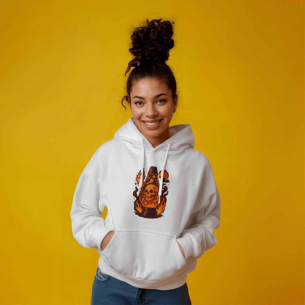 Skull Lava Lamp Hoodie – Halloween Fire Glow Design