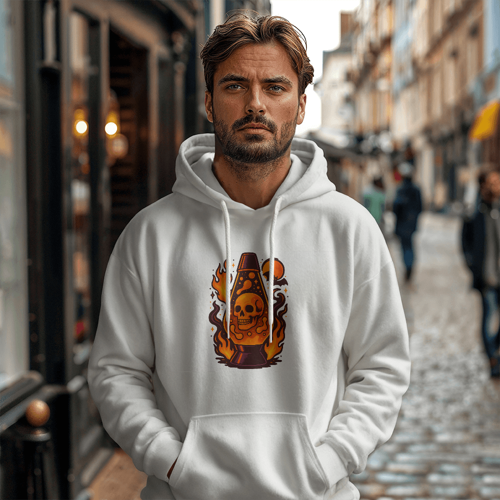 Skull Lava Lamp Hoodie – Halloween Fire Glow Design