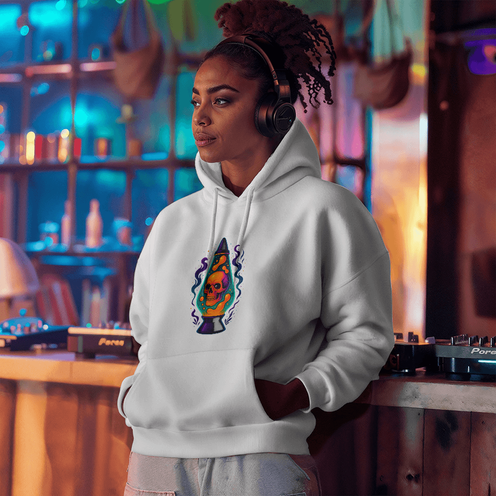 Skull Lava Lamp Hoodie – Neon Phantom Glow