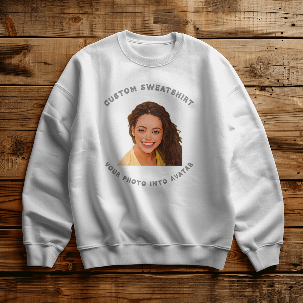 Custom Sweatshirt Crewneck Turn Your Photo Into An Avatar