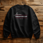 American Liberation Day Sweatshirt Crewneck White Text with Red Graphic