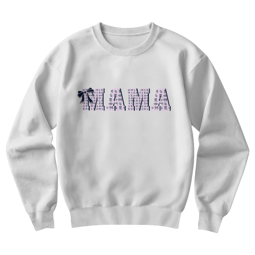 Mama Custom Crewneck Powder Pink Western Style with Coquette