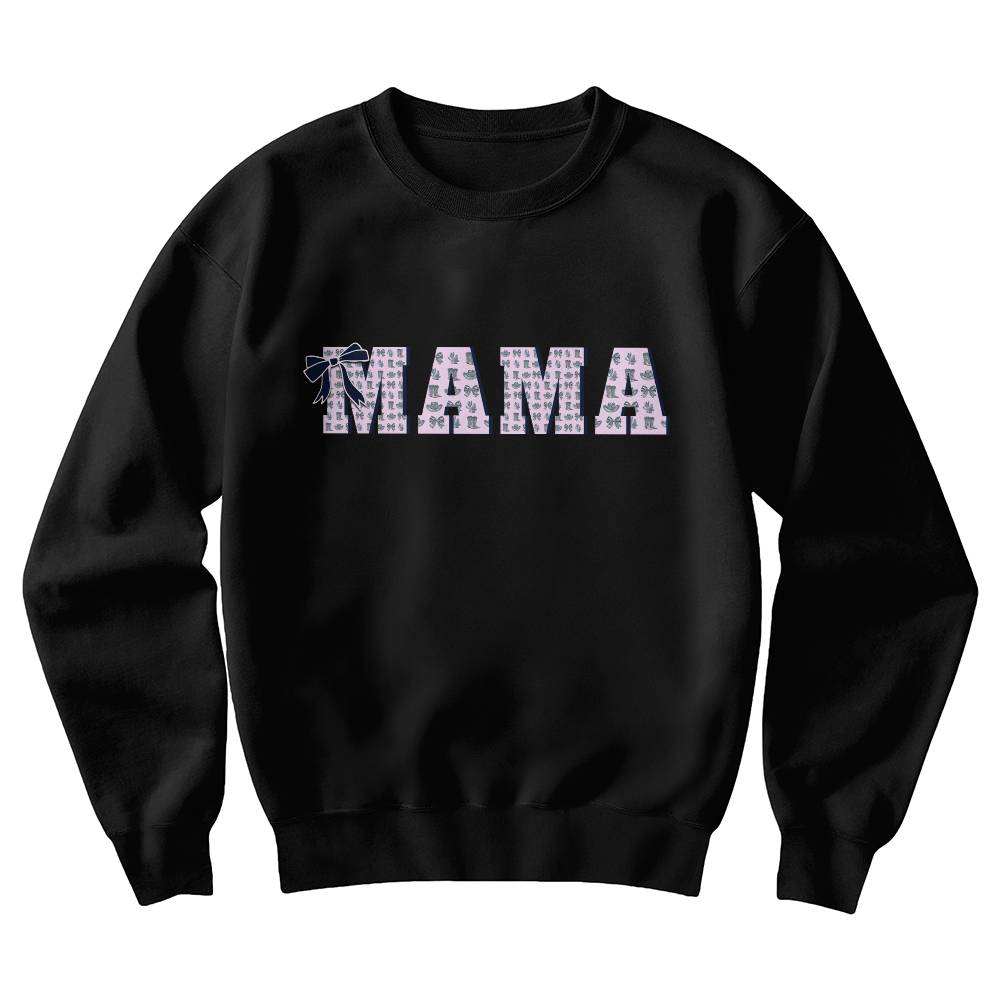 Mama Custom Crewneck Powder Pink Western Style with Coquette