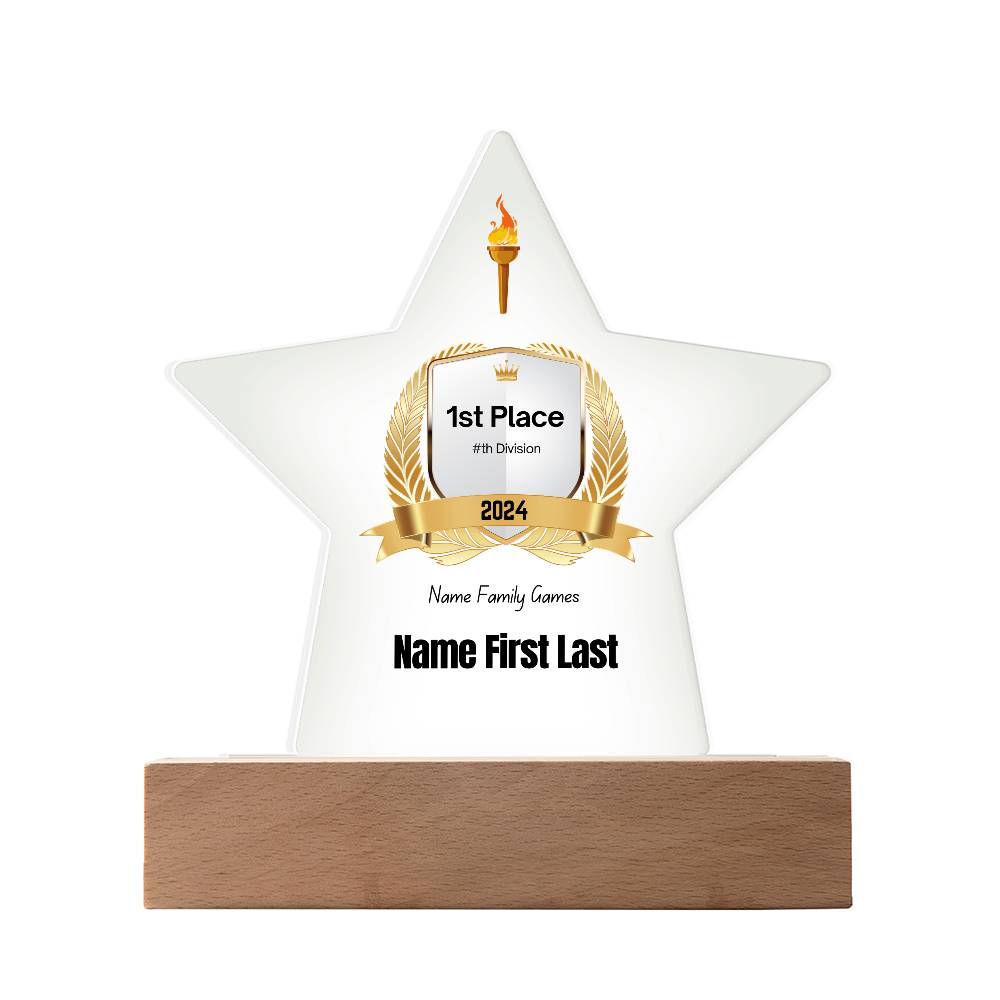 Family Games Award Plaque - 2a SO