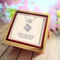 Mothers Day Gift Rose Rotating Box Love Knot Necklace