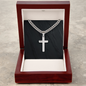 Personalized Cross with Cuban Link Chain