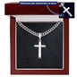 Personalized Cross with Cuban Link Chain