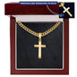 Personalized Cross with Cuban Link Chain