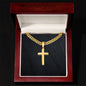 Personalized Cross with Cuban Link Chain
