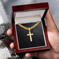 Personalized Cross with Cuban Link Chain