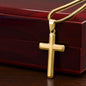 Personalized Cross Necklace with Snake Chain