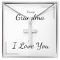 To My Grandma Artisan Crafted Stainless Steel Cross Jewelry Necklace