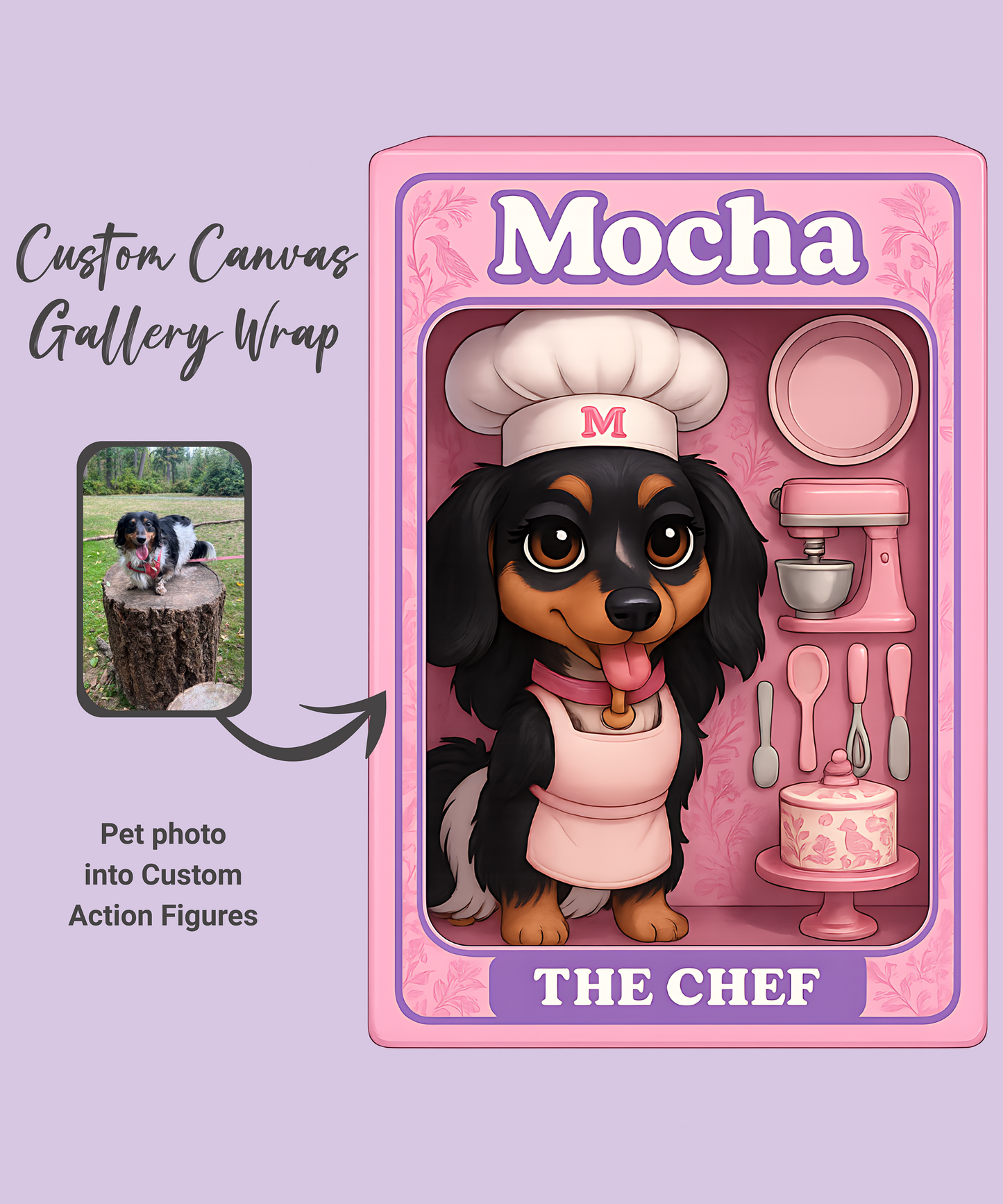 Custom Action Figure Canvas Gallery Wrapped 16x20