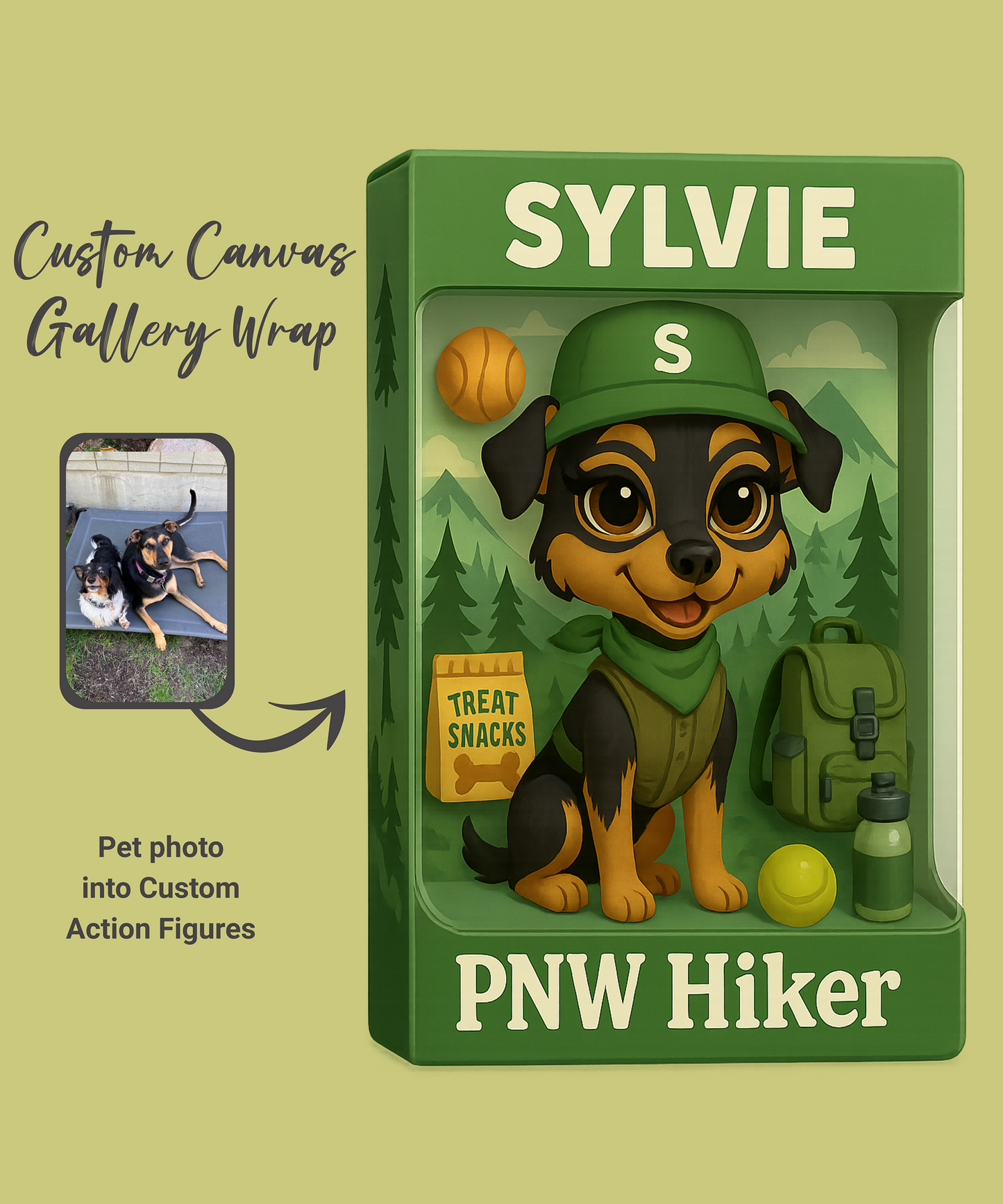 Custom Action Figure Canvas Gallery Wrapped 16x20