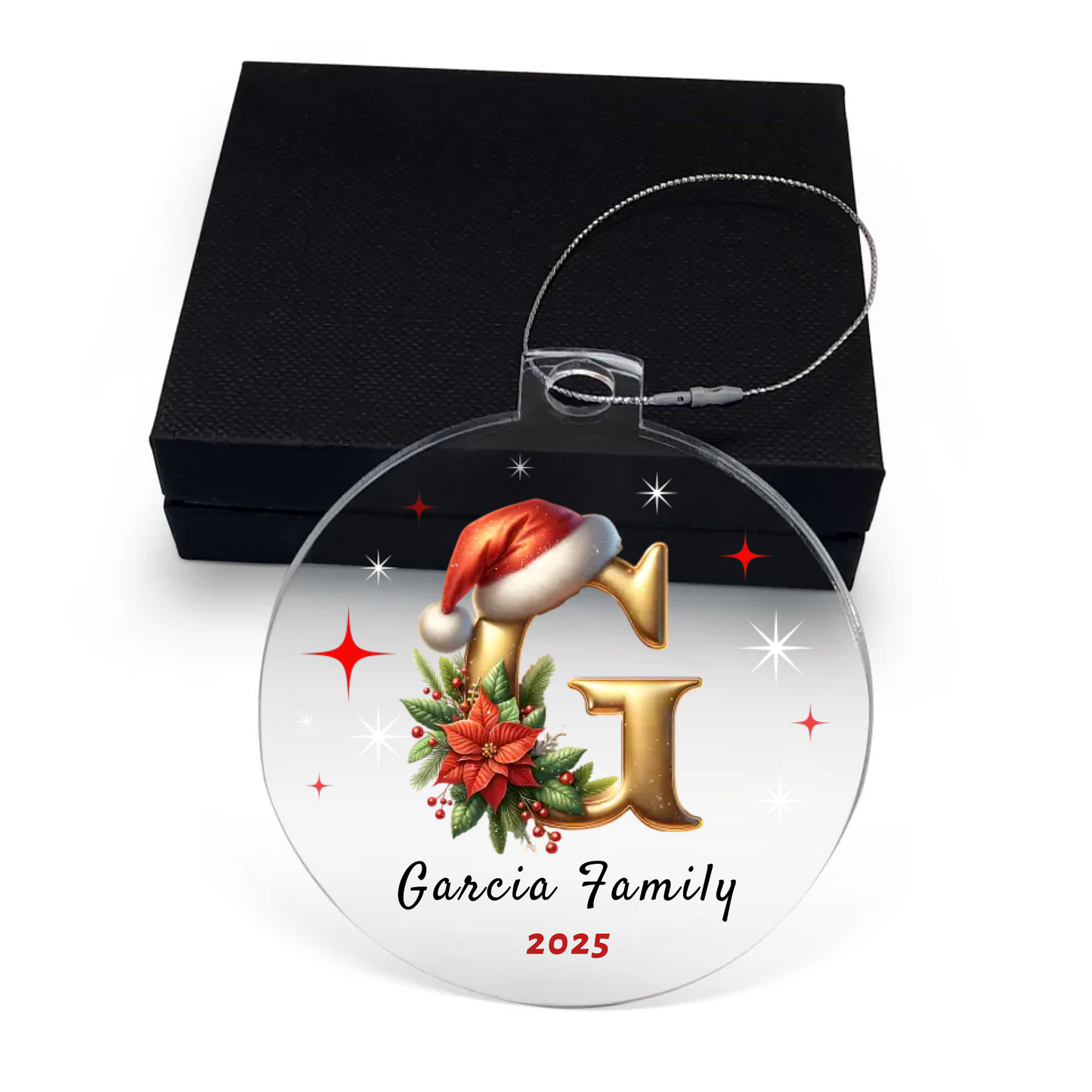 Personalized Family Name Christmas Acrylic Ornament