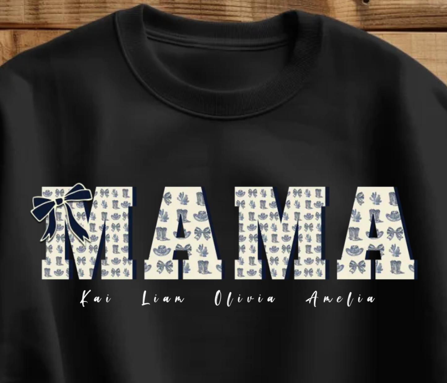 Western Mama Sweatshirt Butter Yellow Custom with Coquette