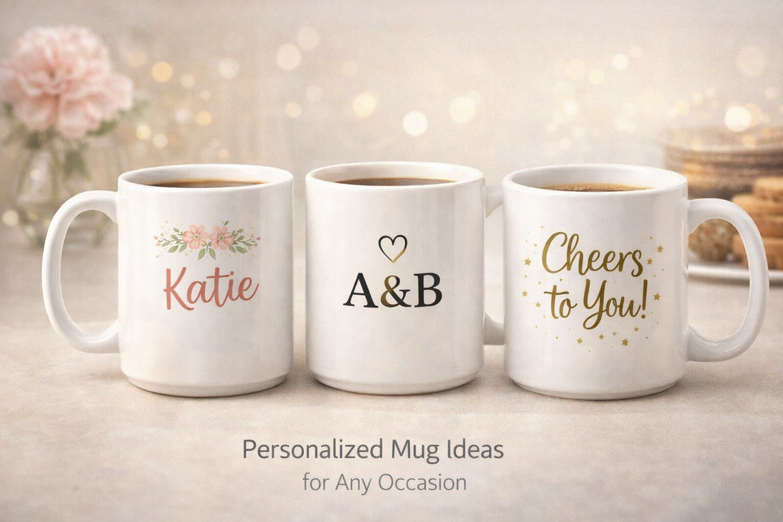 Purpose: Visually signal that personalized mugs are suitable for many occasions, not just holidays.