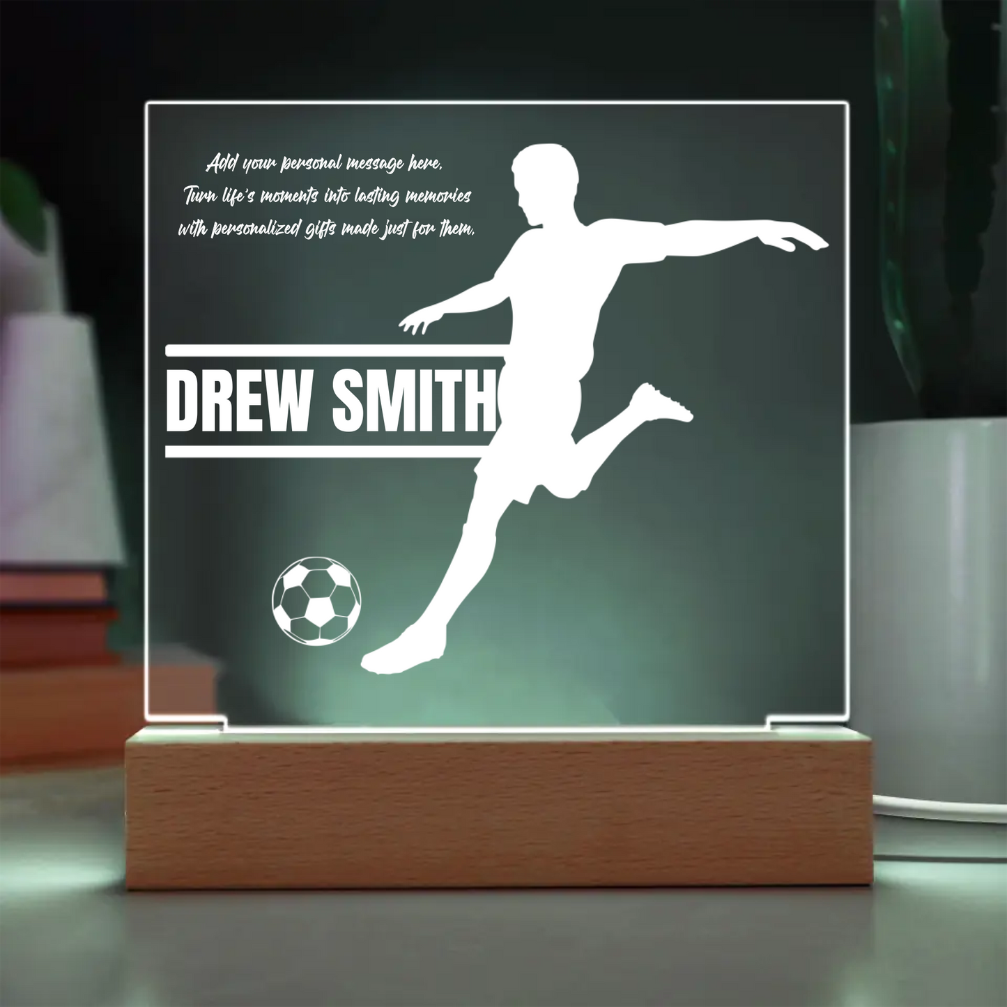 Soccer Engraved Acrylic Plaque