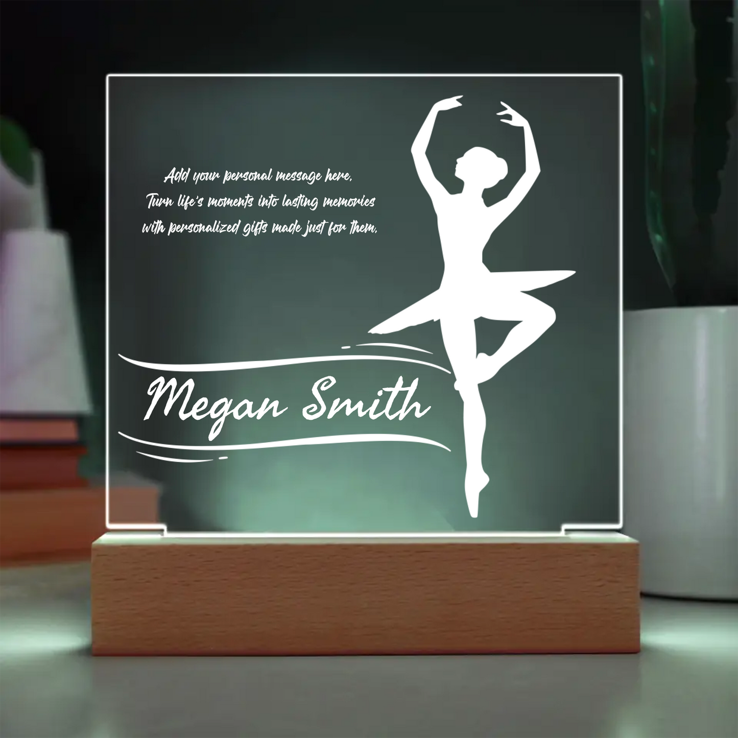Ballet Dancer Engraved Acrylic Plaque
