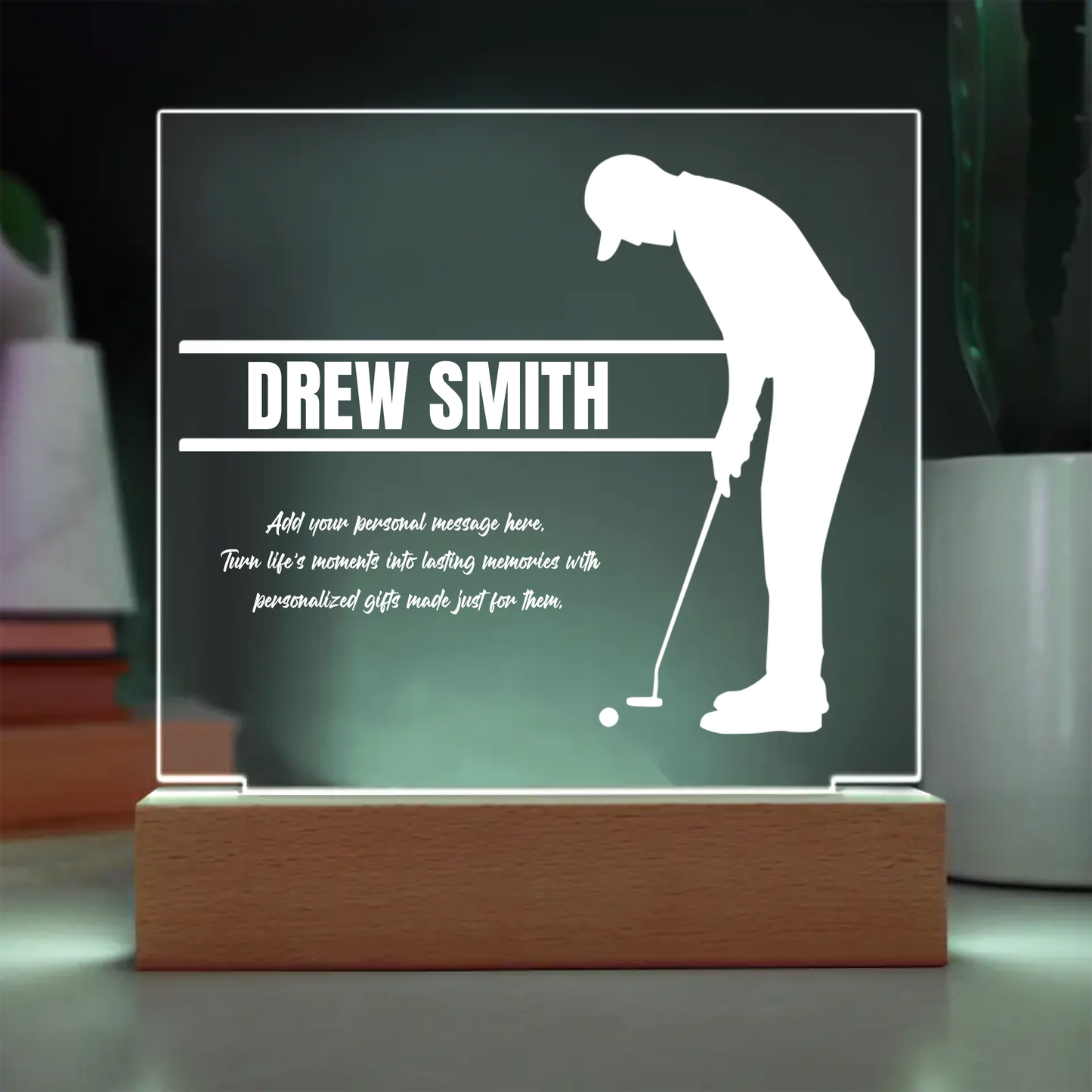 Golf Putting Engraved Acrylic Plaque