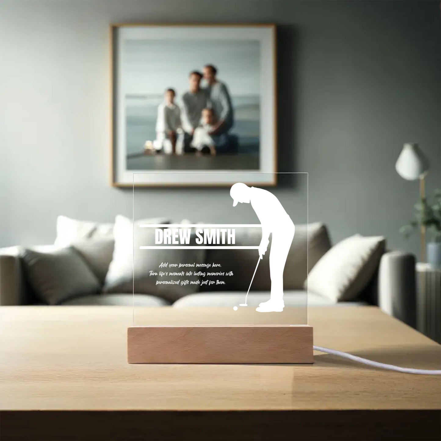 Golf Putting Engraved Acrylic Plaque