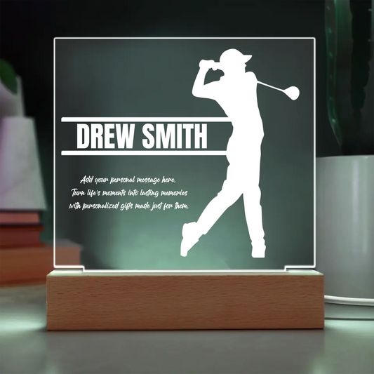 Golf Engraved Acrylic Plaque