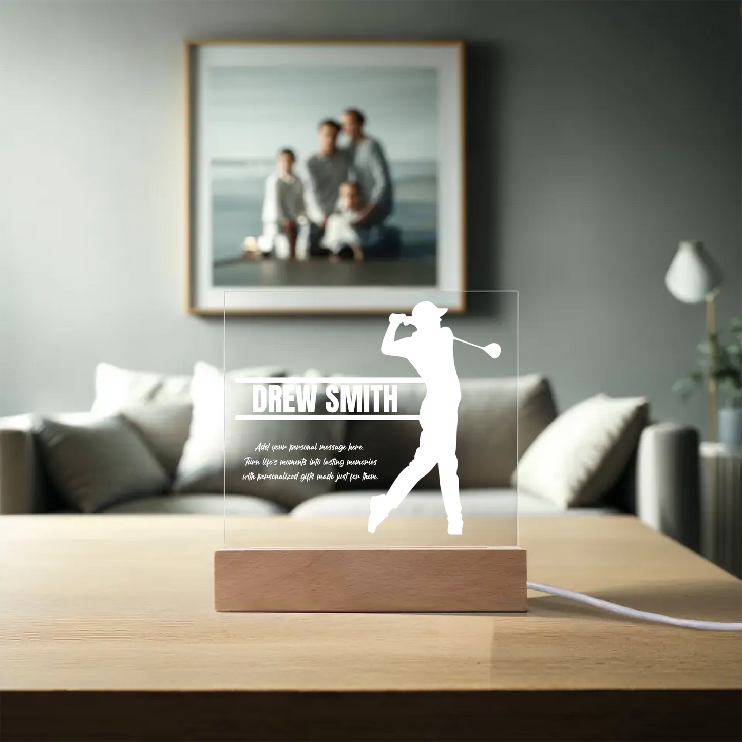 Golf Engraved Acrylic Plaque