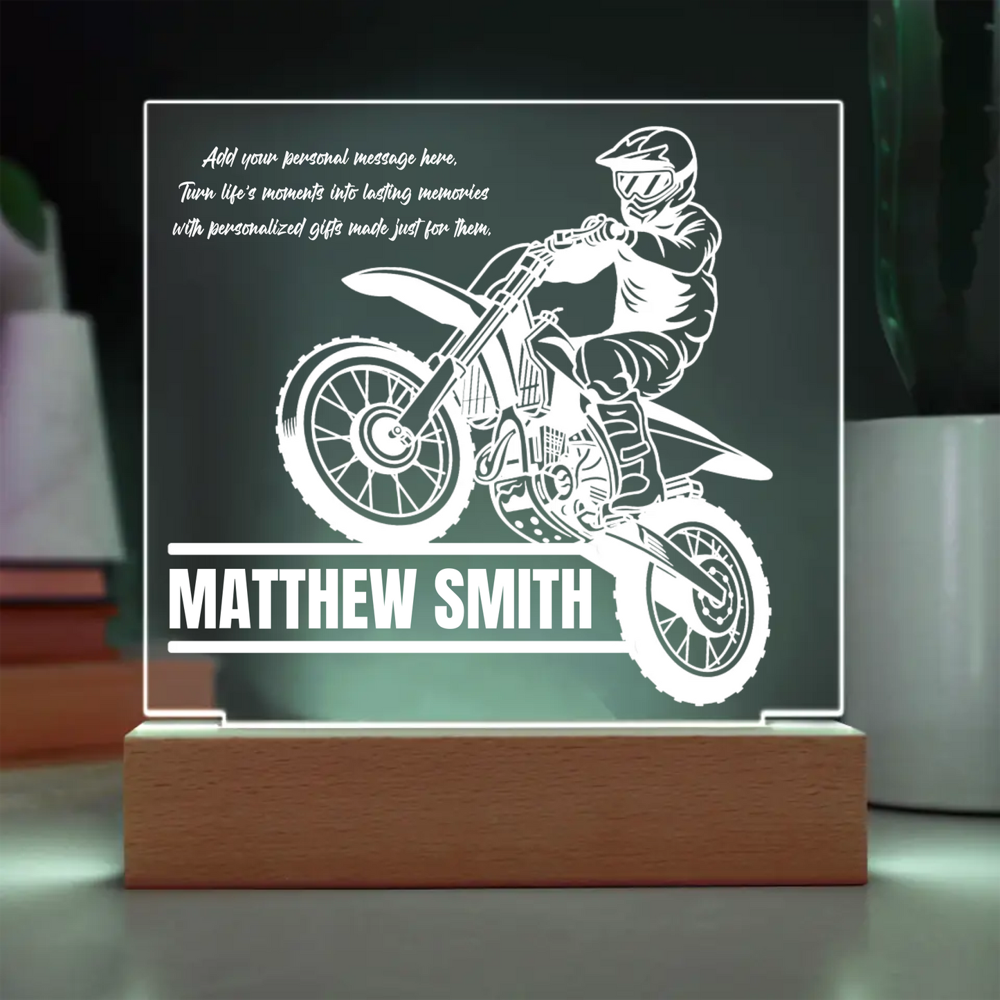 Motocross Plaque Acrylic