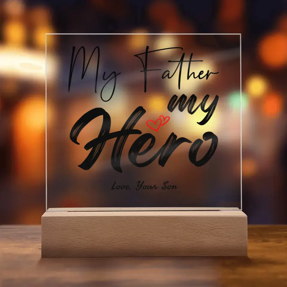 My Father My Hero - Acrylic Square