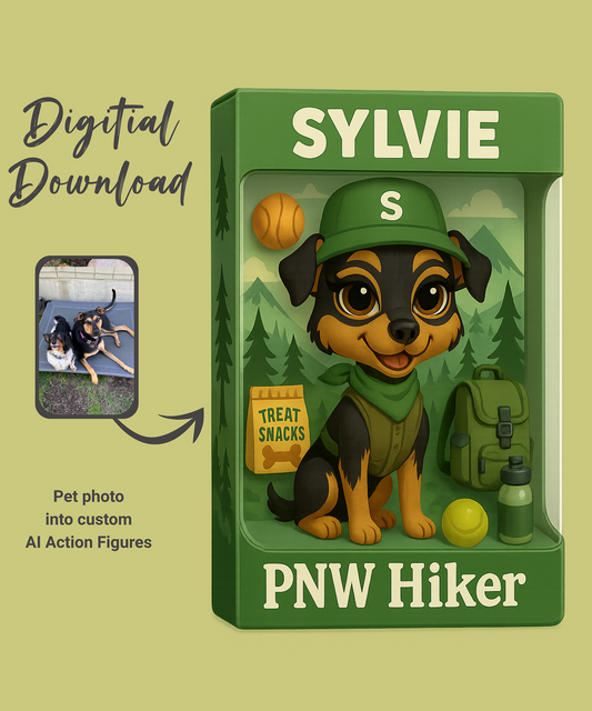 Custom Action Figure Digital Download | Personalized Pet Photo