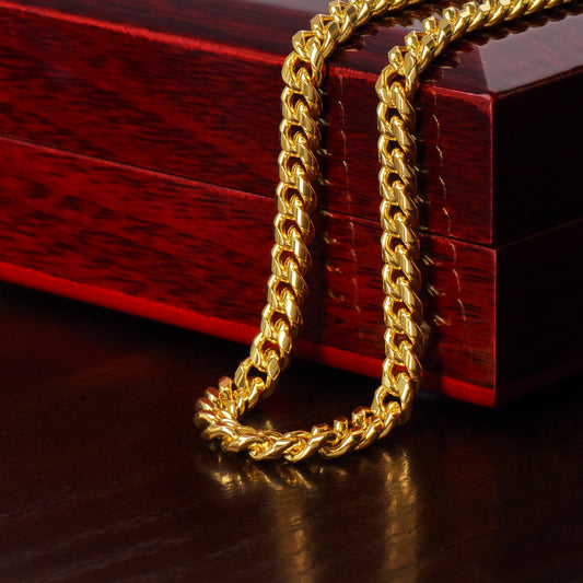 Gift for Son Cuban Link Chain Necklace