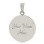 Faith Hope Love Blessed Graphic Circle Necklace