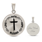 Faith Hope Love Blessed Graphic Circle Necklace