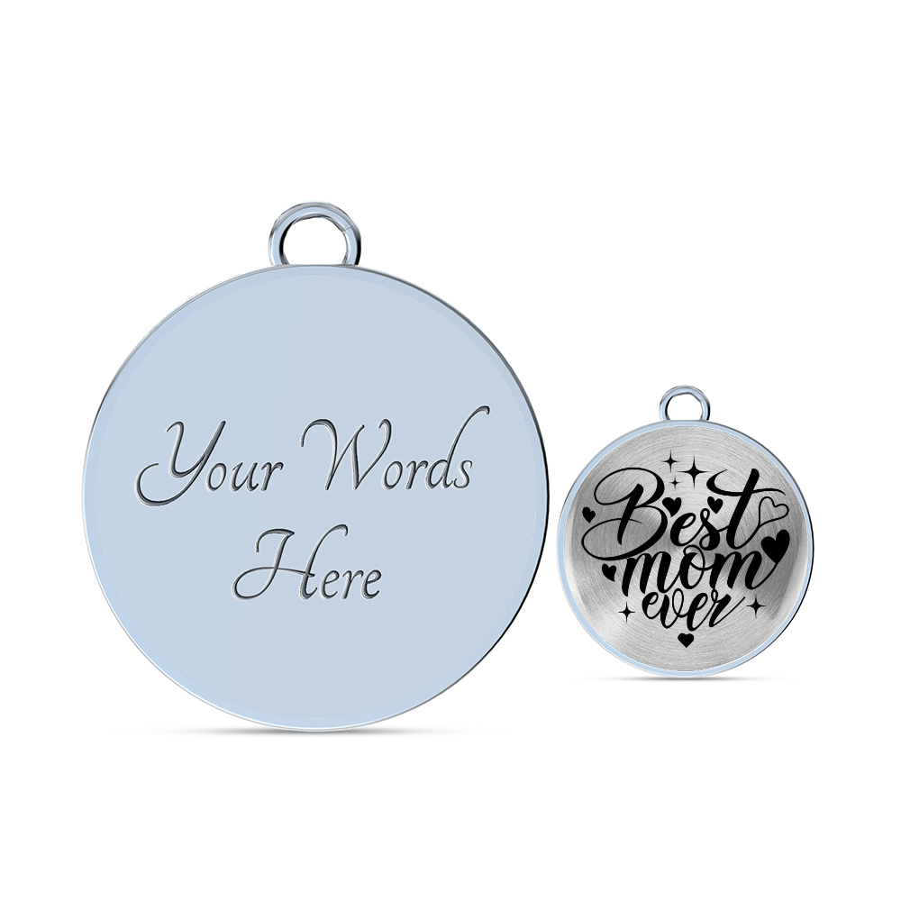 Circle Bangle Best Mom Ever with Personalize Name or Date