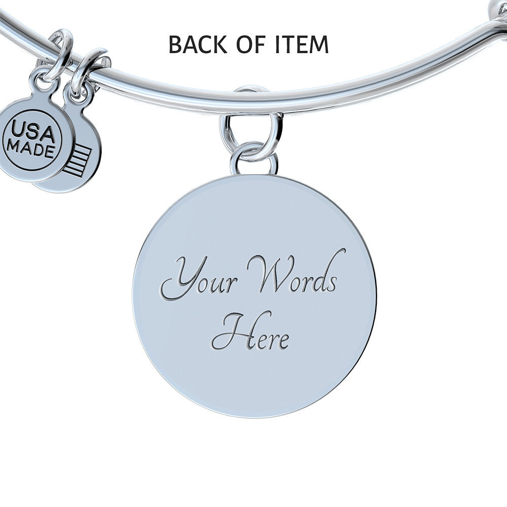 Circle Bangle Best Mom Ever with Personalize Name or Date